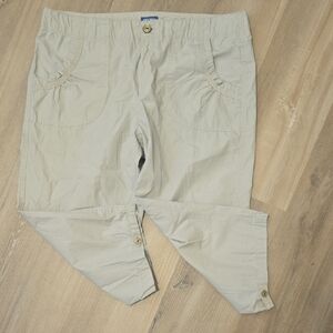 Izod Tan Capri Pants Classic Cotton Blend